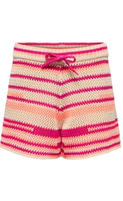 ONLY Shorts - Merida Life - Fuchsia Fedora Ecru/Papaya Punch