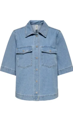 ONLY Skjorte - Belle - Light Blue Denim