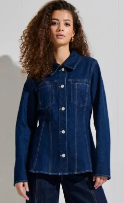 ONLY Skjorte - Elle - Dark Blue Denim
