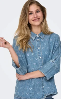 ONLY Skjorte - Grace - Light Blue Denim
