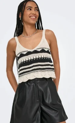 ONLY Top - Merida Life - Ecru Black