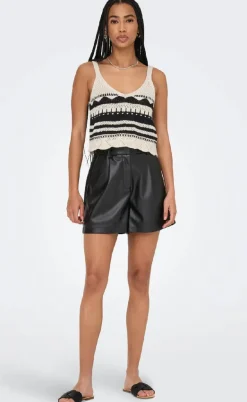 ONLY Top - Merida Life - Ecru Black