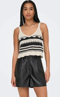 ONLY Top - Merida Life - Ecru Black