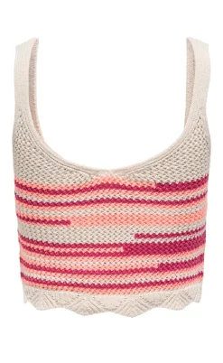 ONLY Top - Merida Life - Fuchsia Fedora Ecru/Papaya Punch