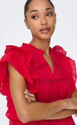 ONLY Top - Sunny - High Risk Red