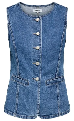 ONLY Vest - Giulina - Medium Blue Denim