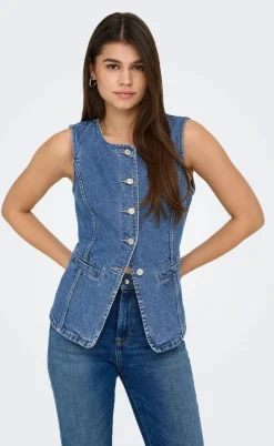 ONLY Vest - Giulina - Medium Blue Denim