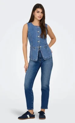 ONLY Vest - Giulina - Medium Blue Denim