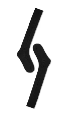 Oroblu Strømper - Woman Wool Cable Over Knee - Black