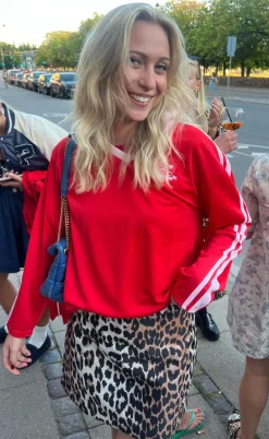 Pieces Bluse - Grace - High Risk Red/Pink A Boo Stripe