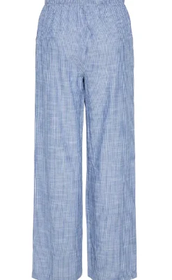 Pieces Bukser - Apia - Nautical Blue/Bright White