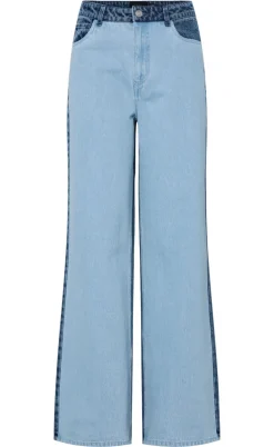 Pieces Bukser - Famy - Light Blue Denim/Medium Blue