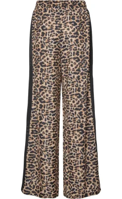 Pieces Bukser - Grace - Black Leo w. Black Stripes