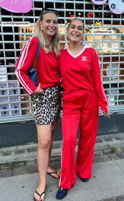 Pieces Bukser - Grace - High Risk Red/Pink A Boo Stripe