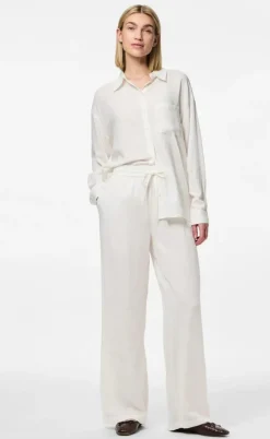 Pieces Bukser - Pia - Bright White