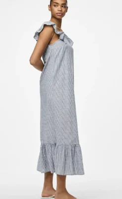 Pieces Kjole - Apia - Coronet Blue/Bright White