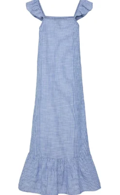 Pieces Kjole - Apia - Nautical Blue/Bright White