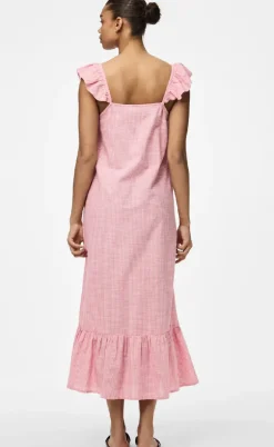 Pieces Kjole - Apia - Pink Lemonade/Bright White