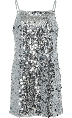 Pieces Kjole - Disco - Silver Sequins