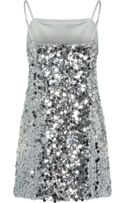 Pieces Kjole - Disco - Silver Sequins