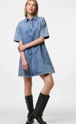 Pieces Kjole - Kenya - Medium Blue Denim