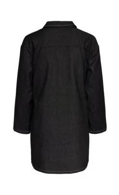 PIECES Kjole - Shirley Short Denim - Black Denim