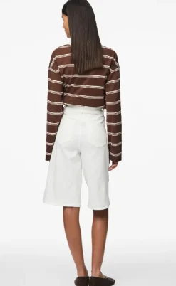 Pieces Shorts - Salume - Bright White