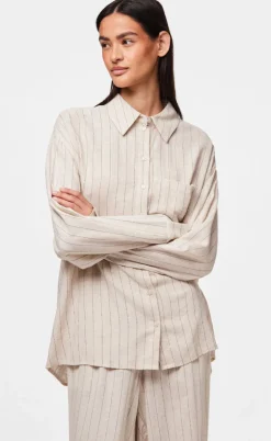 Pieces Skjorte - Pia - Birch/Black