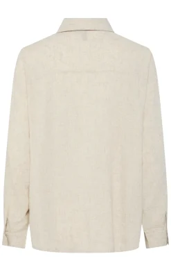 Pieces Skjorte - Pia - Birch/Melange