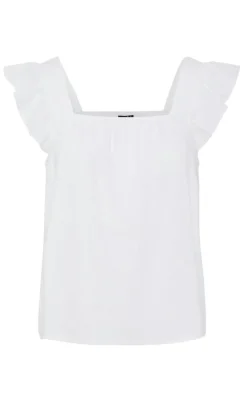 Pieces Top - Pia - Bright White