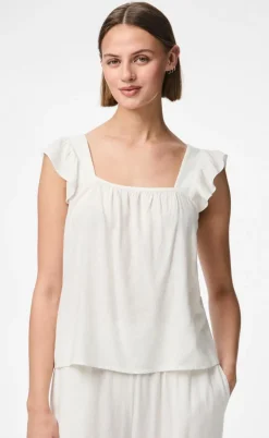 Pieces Top - Pia - Bright White