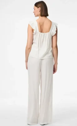 Pieces Top - Pia - Bright White