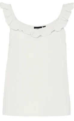 Pieces Top - Sastina - Cloud Dancer