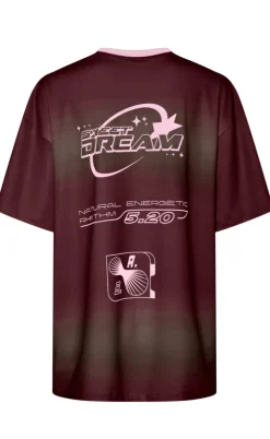 Pieces T-Shirt - Dalula - Tawny Port/Chicory Coffee