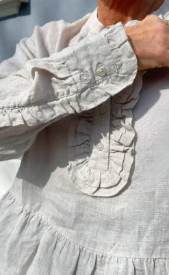 Say INA Copenhagen Bluse - Caroline Linen - Off White