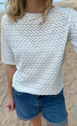 Say INA Copenhagen Bluse - Diana - White Zig Zag