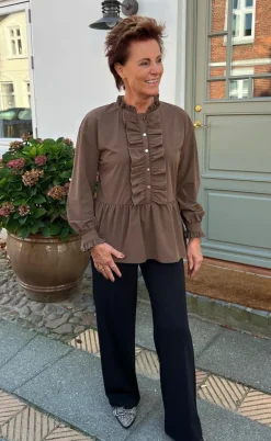 Say INA Copenhagen Bluse - Frida - Dark Brown