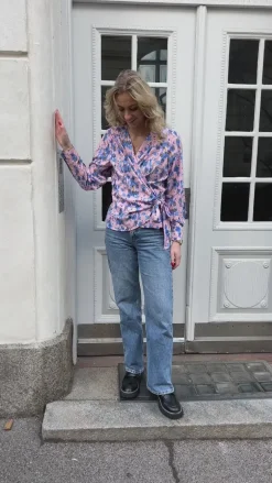 Say INA Copenhagen Bluse - Josse - Blue Flower