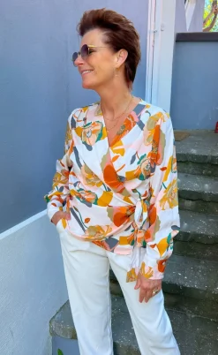 Say INA Copenhagen Bluse - Josse - White Big Flower