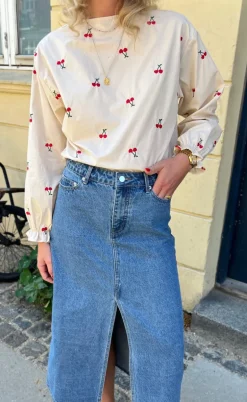 Say INA Copenhagen Bluse - Leonora - Off White W. Cherry