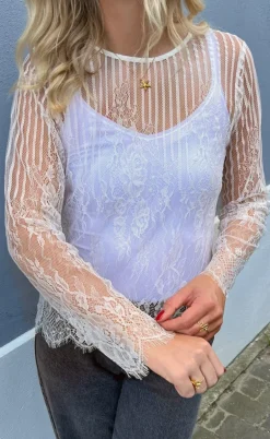 Say INA Copenhagen Bluse - Lissa Lace - White