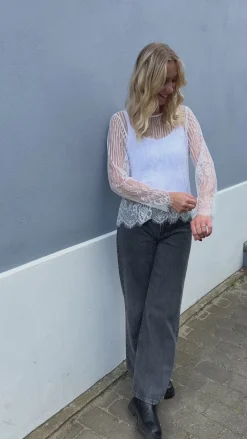 Say INA Copenhagen Bluse - Lissa Lace - White