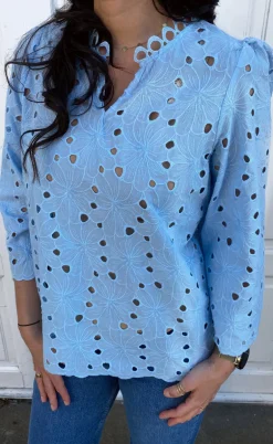 Say INA Copenhagen Bluse - Milla - Blue Lace