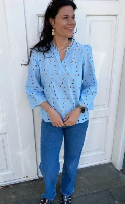 Say INA Copenhagen Bluse - Milla - Blue Lace