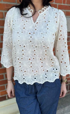 Say INA Copenhagen Bluse - Milla - Off White Lace