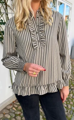 Say INA Copenhagen Bluse - Pia - Brown/Black Stripe