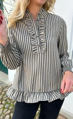 Say INA Copenhagen Bluse - Pia - Brown/Black Stripe