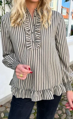 Say INA Copenhagen Bluse - Pia - Brown/Black Stripe