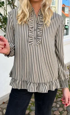 Say INA Copenhagen Bluse - Pia - Brown/Black Stripe