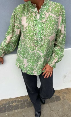 Say INA Copenhagen Bluse - Pia - Green Dream